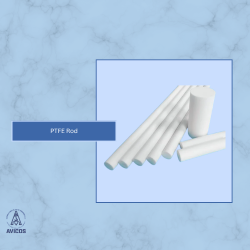 PTFE rod image showing white Teflon rods for industrial machining and fabrication